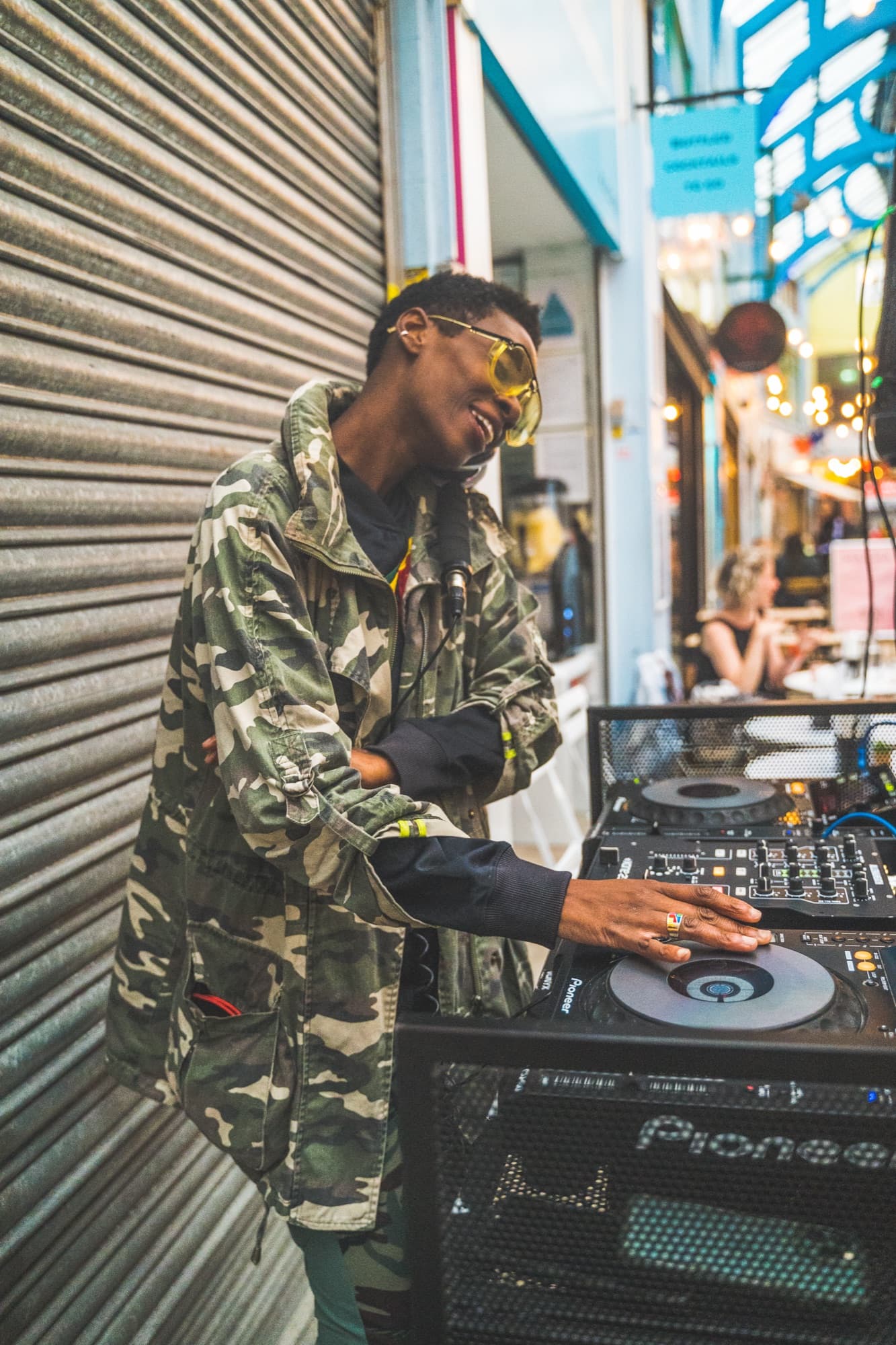 A DJ playing in Brixton Village
